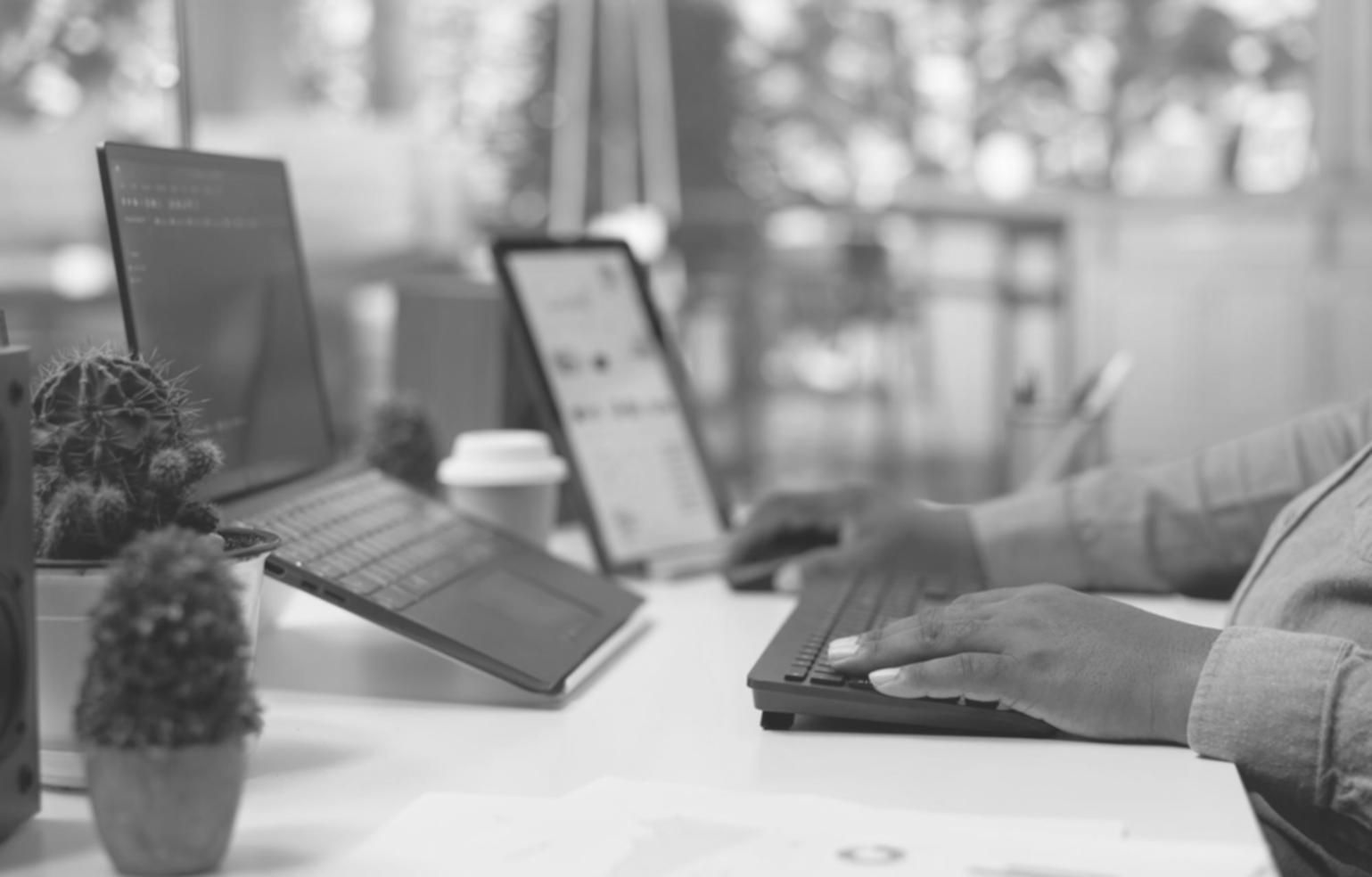 Digital design workspace with creative elements